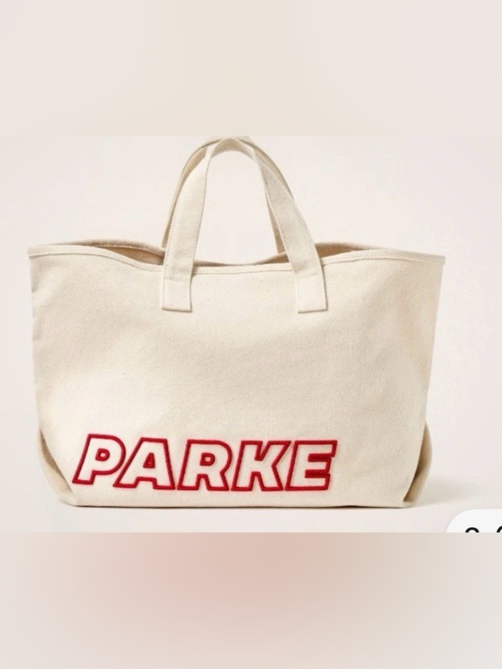 Large Canvas Parke Target CollaTote Bag with Red Logo Accent